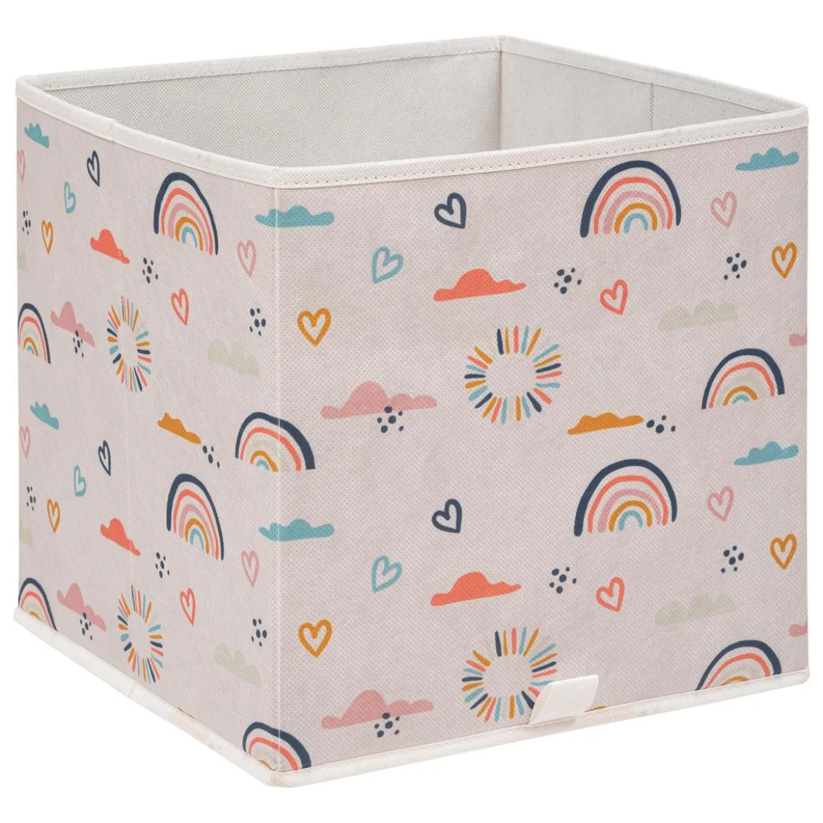 BOITE DE RANGEMENT ARC EN CIEL AOP 29X29CM