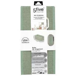 BOITE DE RANGEMENT GRIS SAUGE CHINE 15X31CM