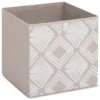 BOITE DE RANGEMENT IMPRIME BOHEMA BEIGE 31X31CM