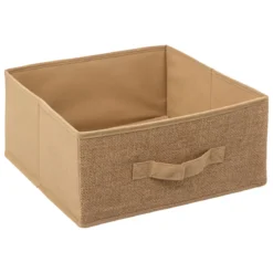 BOITE DE RANGEMENT TOILE DE JUTE 31X15CM