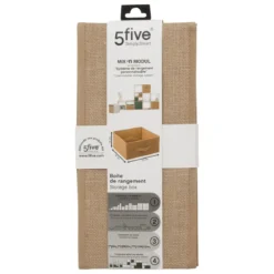 BOITE DE RANGEMENT TOILE DE JUTE 31X15CM