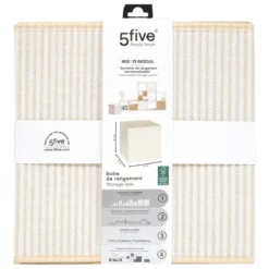BOITE DE RANGEMENT 31X31CM BEIGE COTTY