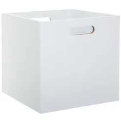 BOITE DE RANGEMENT 31X31CM BOIS BLANC