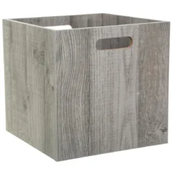 BOITE DE RANGEMENT 31X31CM BOIS GRIS