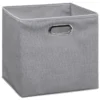BOITE DE RANGEMENT 31X31CM GRIS CLAIR CHINE