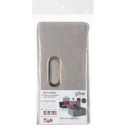 BOITE DE RANGEMENT 31X15CM GRIS CLAIR CHINE