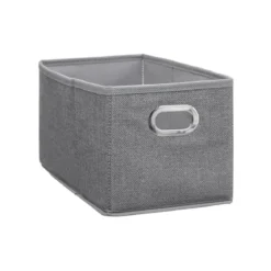 BOITE DE RANGEMENT 15X31CM GRIS CLAIR CHINE