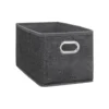 BOITE DE RANGEMENT 15X31CM GRIS FONCE CHINE