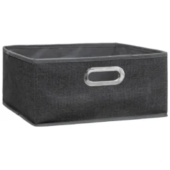 BOITE DE RANGEMENT 31X15CM GRIS FONCE CHINE
