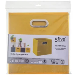 BOITE DE RANGEMENT 31X31CM JAUNE