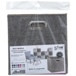 BOITE DE RANGEMENT 31X31CM MARRON CHINE