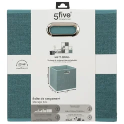 BOITE DE RANGEMENT 31X31CM PETROLE CHINE