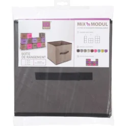 BOITE DE RANGEMENT 31X31CM TAUPE