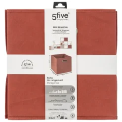 BOITE DE RANGEMENT 31X31CM TERRE SIENNE