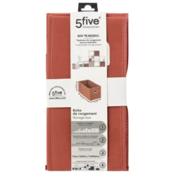 BOITE DE RANGEMENT 15X31CM TERRE SIENNE