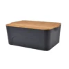 BOITE PLASTIQUE COUVERCLE BAMBOU 16L 40X27X15CM ANTHRACITE