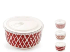 BOITE PORCELAINE SHANGHAI AVEC COUVERCLE 15X8CM
