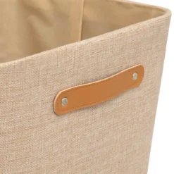 BOITE RANGEMENT ROUNDY D.31X31X31CM BEIGE
