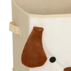 BOITE RANGEMENT VELOURS CHIEN 29X29CM