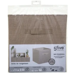 BOITE RANGEMENT 31X31CMCM TOILE DE JUTE