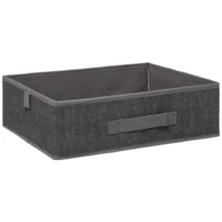BOITE RANGEMENT 31X28X11CM GRIS CHINE