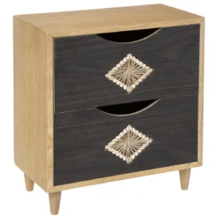 BOITE 2 TIROIRS BOIS TROPIQUES AUSTRALES MARRON