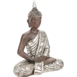 BOUDDHA ARGENT D.23X12X29.5CM