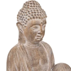 BOUDDHA MGO EFFET BOIS H.67CM