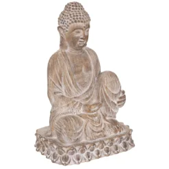 BOUDDHA MGO EFFET BOIS H.67CM