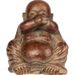 BOUDDHA RESINE D.11X9.5X12CM