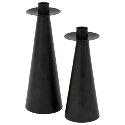 BOUGEOIR METAL AUTOMNE NOIR TAILLE S