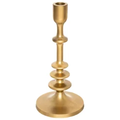 BOUGEOIR METAL FEA OR H.26CM