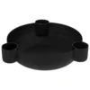 BOUGEOIR METAL JIL NOIR D.15CM