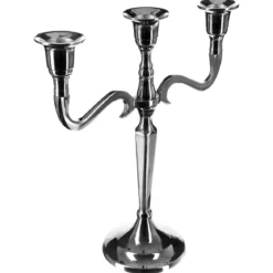 BOUGEOIR METAL 3 TETES H.27CM