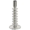 BOUGEOIR VERRE SKY ARGENT H.21.5CM