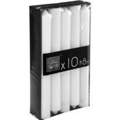BOUGIE BATON HUGO BLANC X10 PIECES