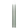 BOUGIE BATON HUGO CELADON H.30CM X2 PIECES