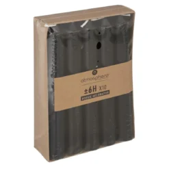 BOUGIE BATON HUGO NOIR H.16CM X10 PIECES