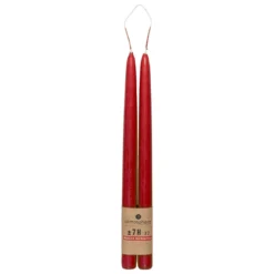 BOUGIE BATON HUGO ROUGE H.30CM X2 PIECES