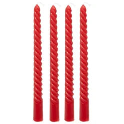 BOUGIE BATON TWIST HUGO H.25CM X4 PIECES