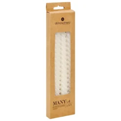 BOUGIE BATON TWIST MANY BLANC H.25CM X4 PIECES