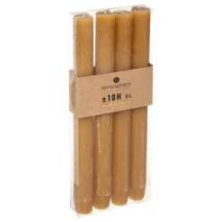 BOUGIE BATON X4 RUSTIC JAUNE H.24.5CM