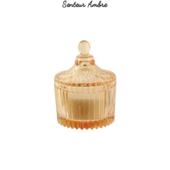 BOUGIE BOHEME ECRIN EN VERRE 6.5X9CM