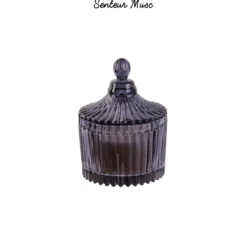 BOUGIE BOHEME ECRIN EN VERRE 6.5X9CM