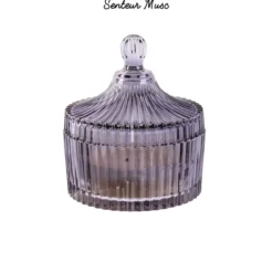 BOUGIE BOHEME ECRIN EN VERRE 10X12.5CM