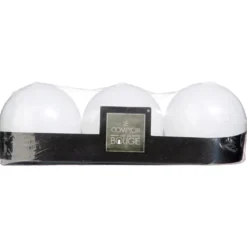 BOUGIE BOULE BLANC 88G D6 X3