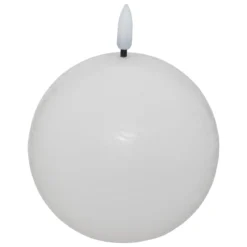 BOUGIE BOULE LED MOLIA BLANC D.12CM