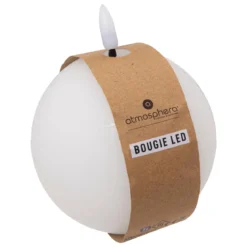 BOUGIE BOULE LED MOLIA BLANC D.10CM