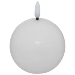 BOUGIE BOULE LED MOLIA BLANC D.8CM