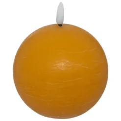 BOUGIE BOULE LED MOLIA JAUNE D.10CM